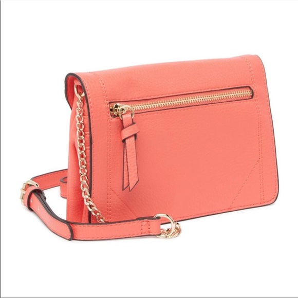 Steve Madden Bjules Coral Crossbody Bag like New statement Purse Card Zipper - Picture 2 of 11
